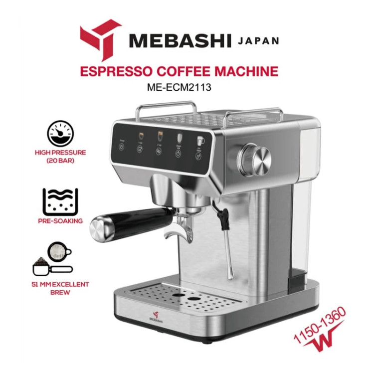 اسپرسو ساز خانگی 1.2 لیتری مباشی مدل ME-ECM2113