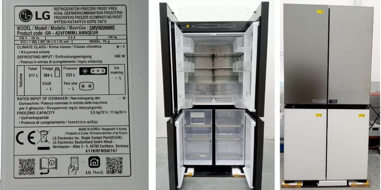 یخچال فریزر ساید بای ساید ال جی مدل GMV960NNME