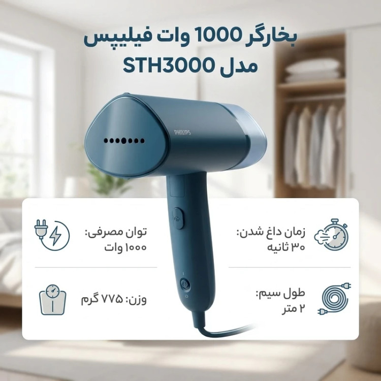 اتو بخارگر فیلیپس مدل STH3000