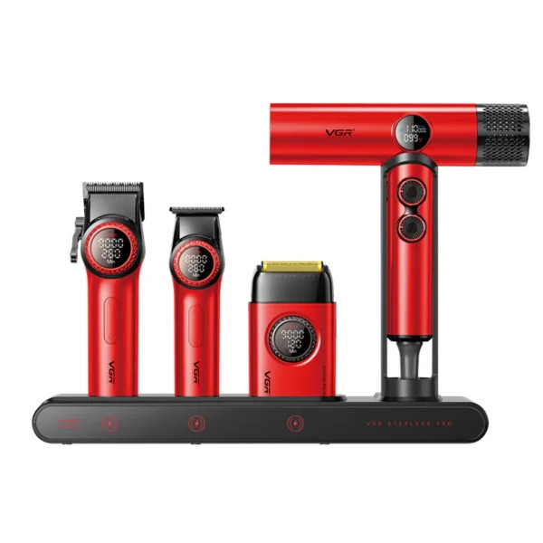 ماشین اصلاح(ست حرفه ای آرایشگری) VGR وی جی آر مدل SUPER POWER PRO 4 IN 1